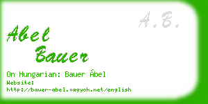 abel bauer business card