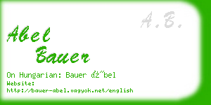 abel bauer business card